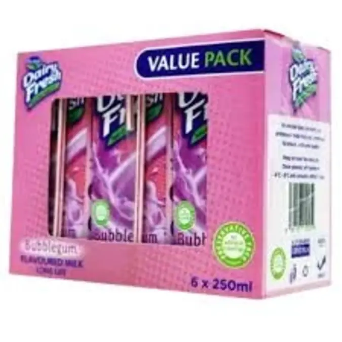 Brookside Dairy Fresh Bubble Gum 250Ml 6 Pack